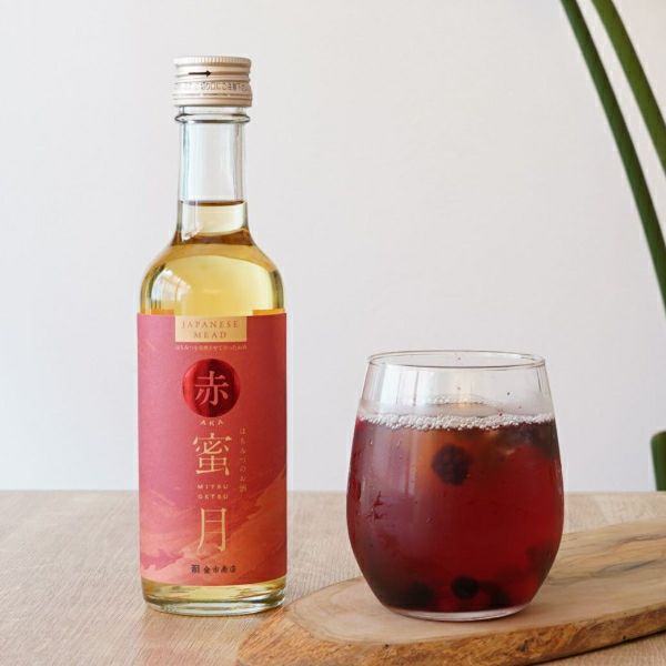 はちみつのお酒 赤蜜月｜250ml｜贈り物に｜国産百花蜜を使用